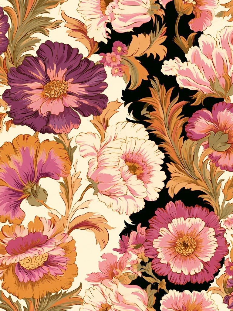 Vintage Floral Pattern Poster. poster detail