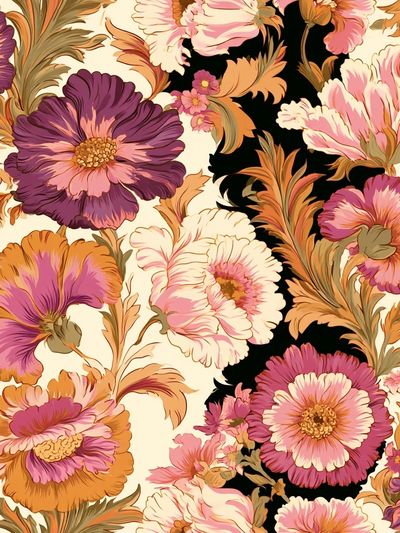 Vintage Floral Pattern Poster. poster