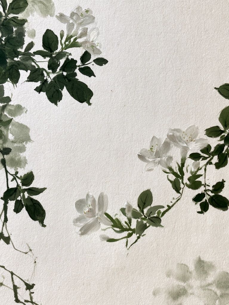 White Blossom Botanical Print. poster — botanical art