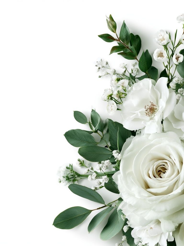 White Roses Botanical Print. poster — botanical art