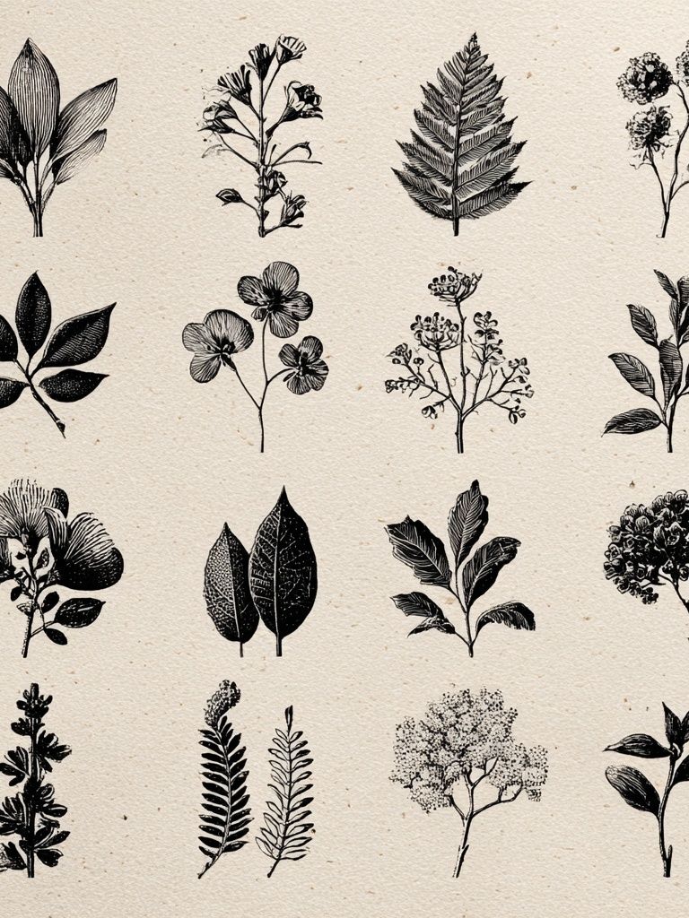 Botanical Ink Study Poster. poster — botanical art