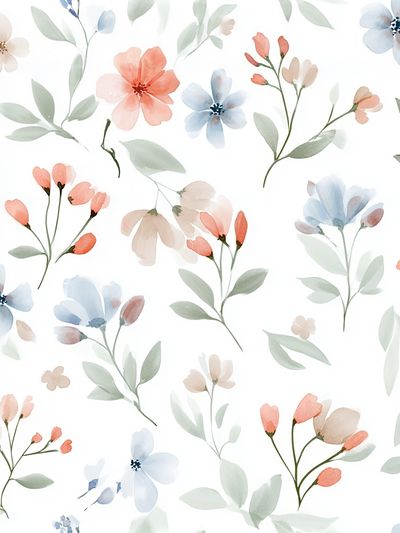 Pastel Wildflower Watercolor Print. poster print