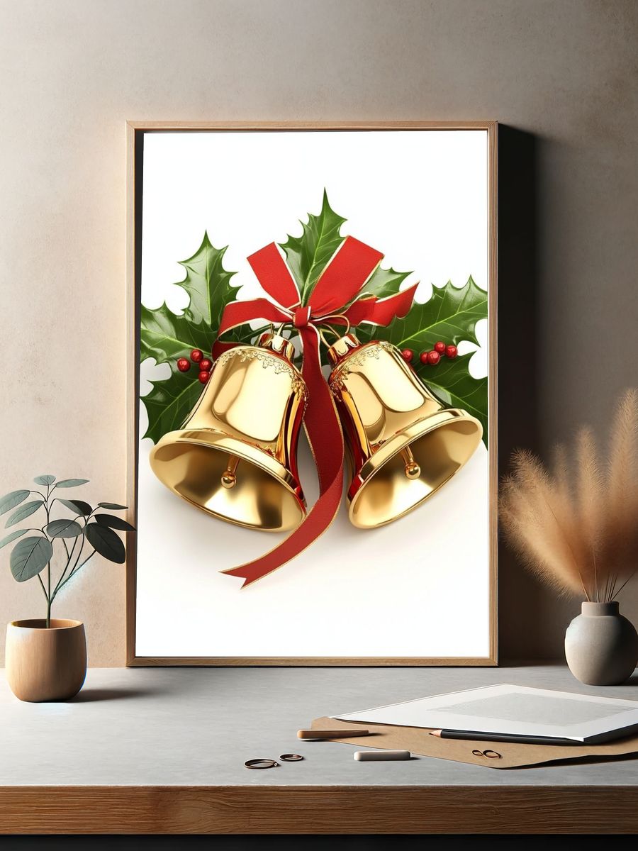 Christmas Bells Botanical Print. — room view 2