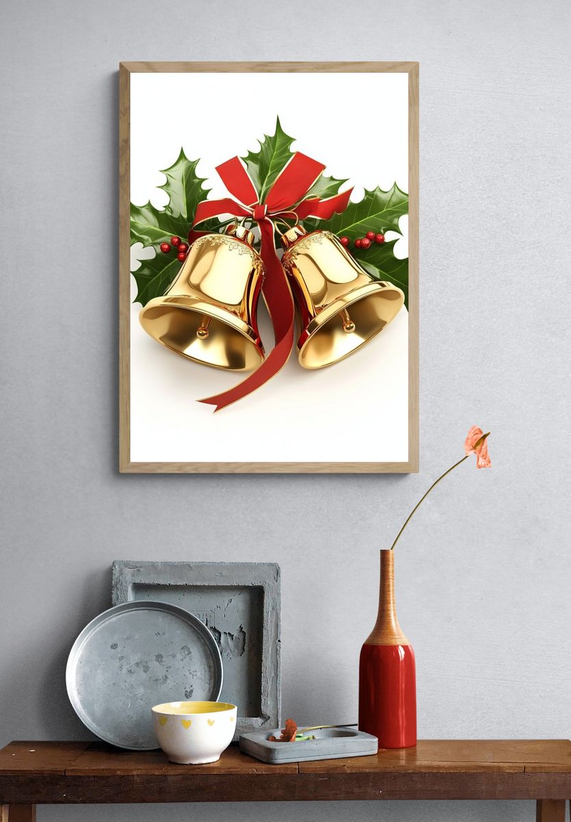 Christmas Bells Botanical Print. — room view 3