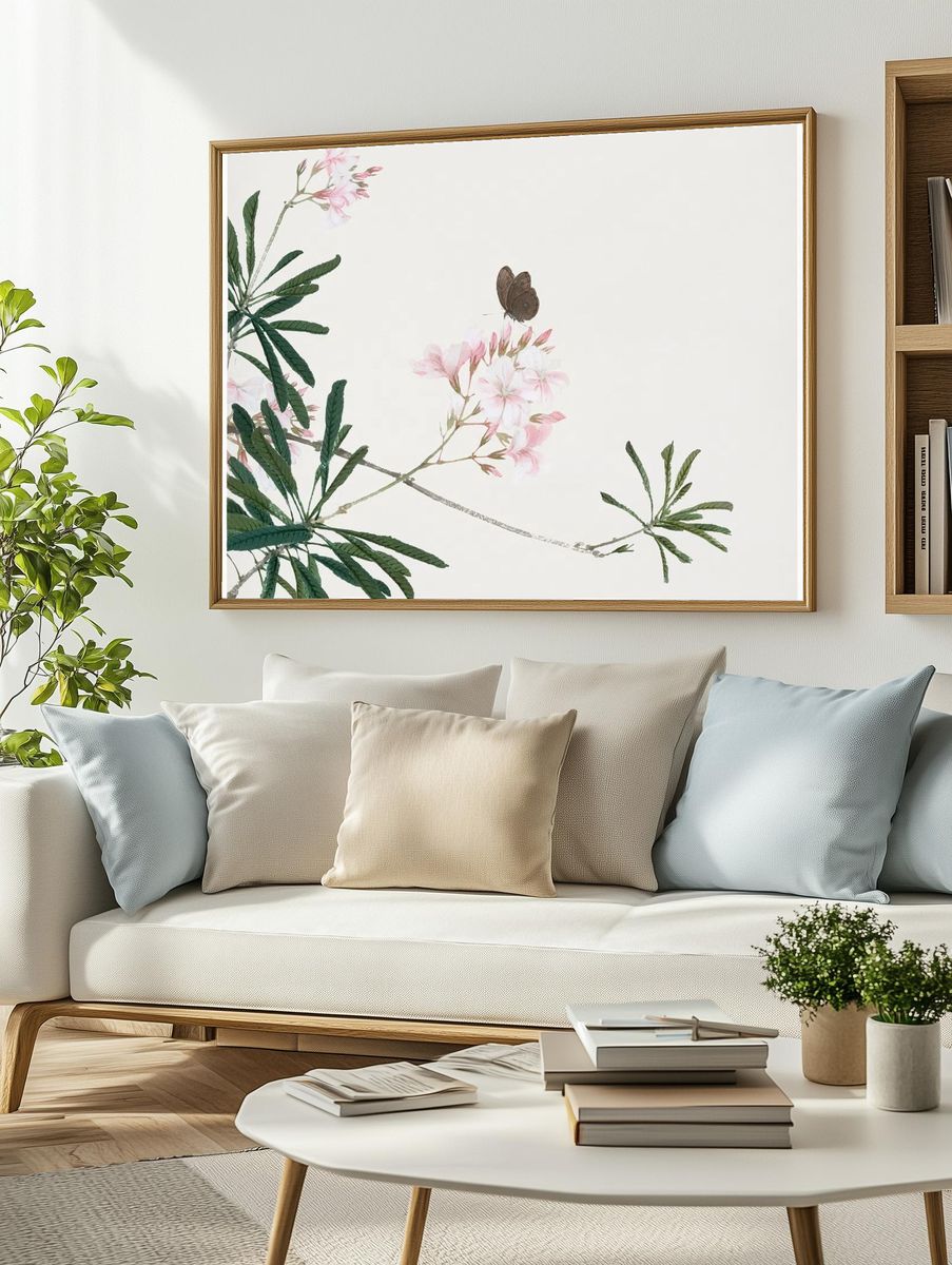 Nymphaea lotus, Japanese woodblock art. — room view 2