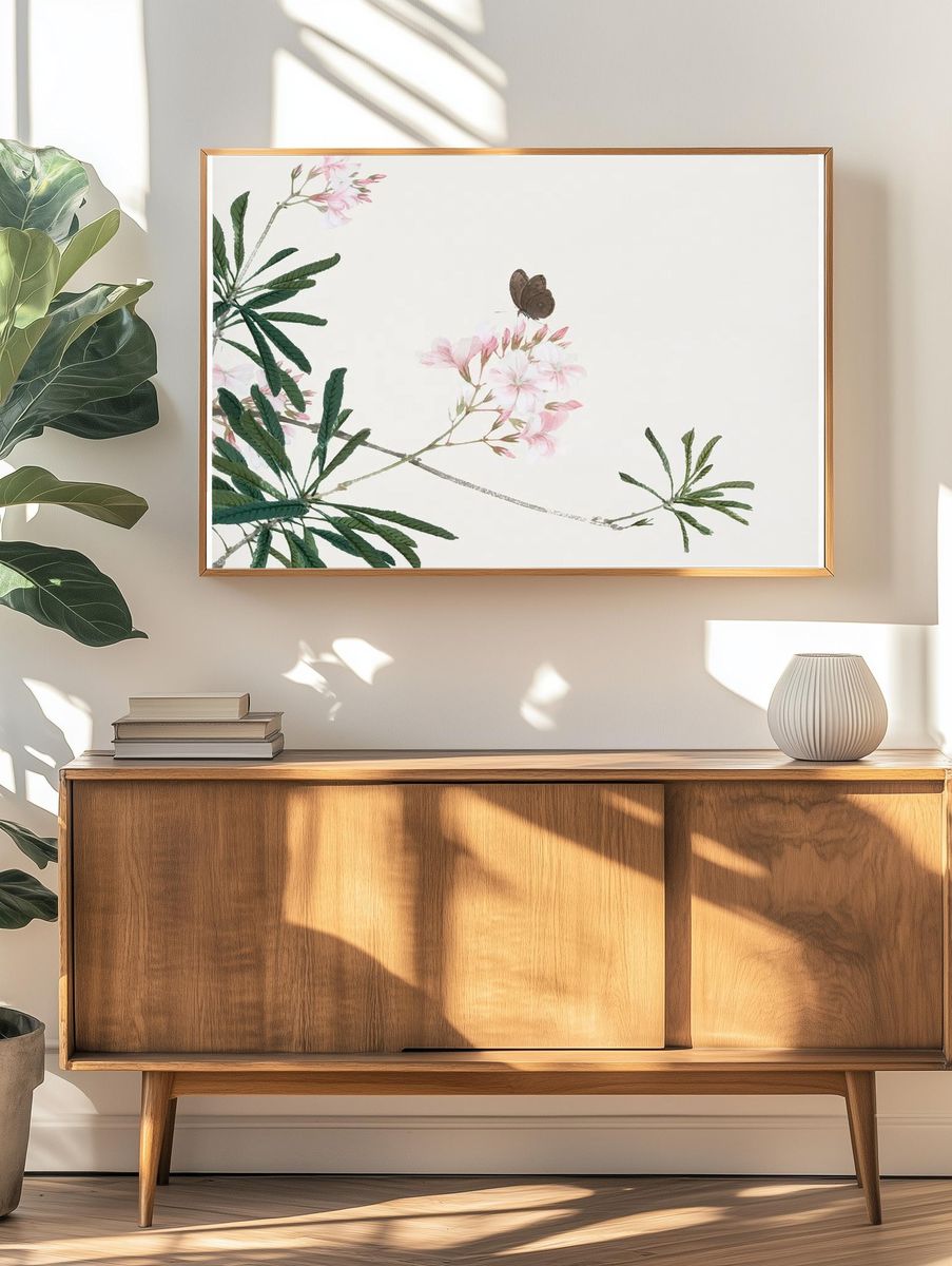 Nymphaea lotus, Japanese woodblock art. — room view 3