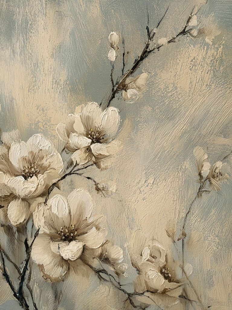 Blush Blossom Branches Fine-Art Print. poster — botanical art