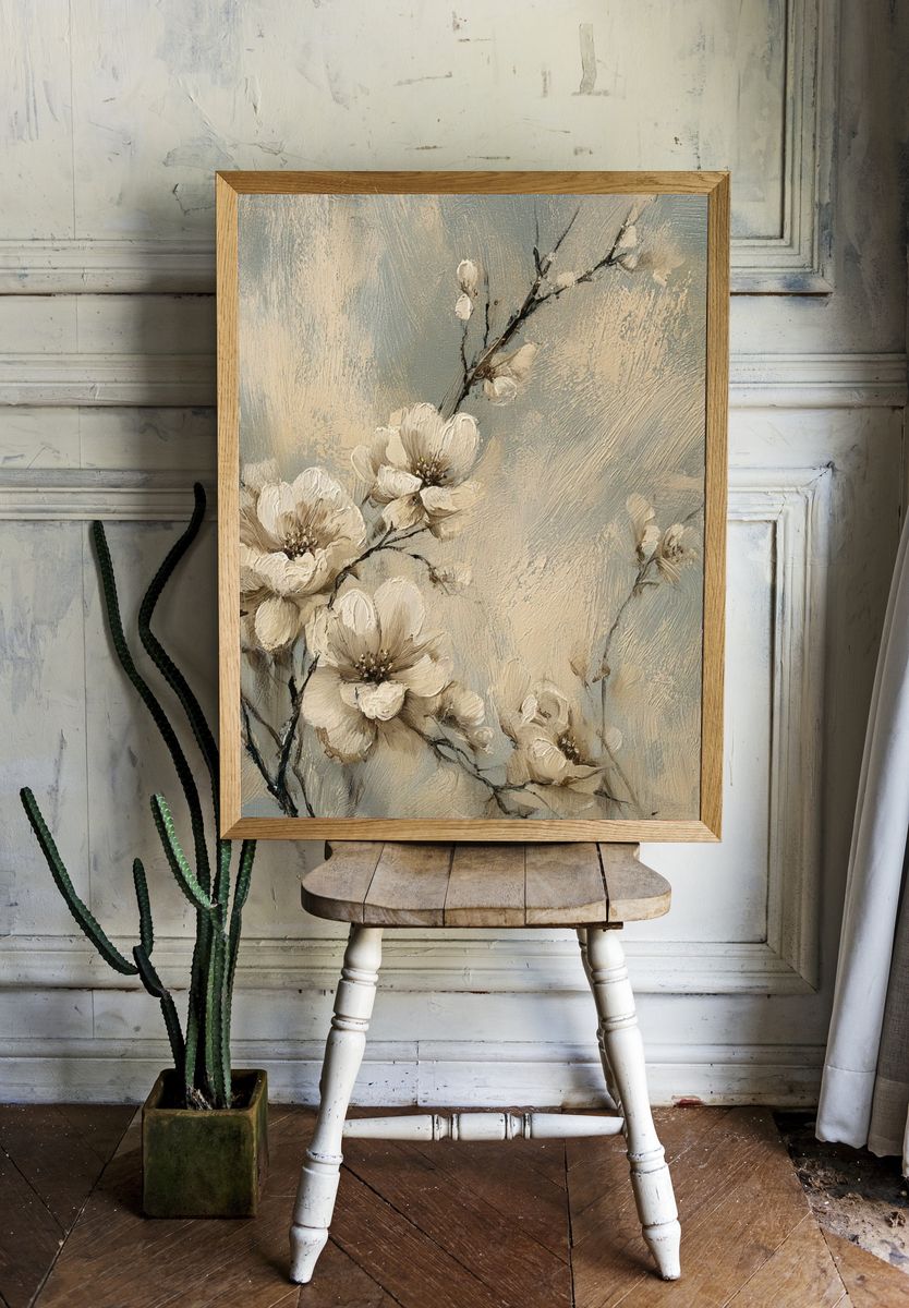 Blush Blossom Branches Fine-Art Print. — room view 1