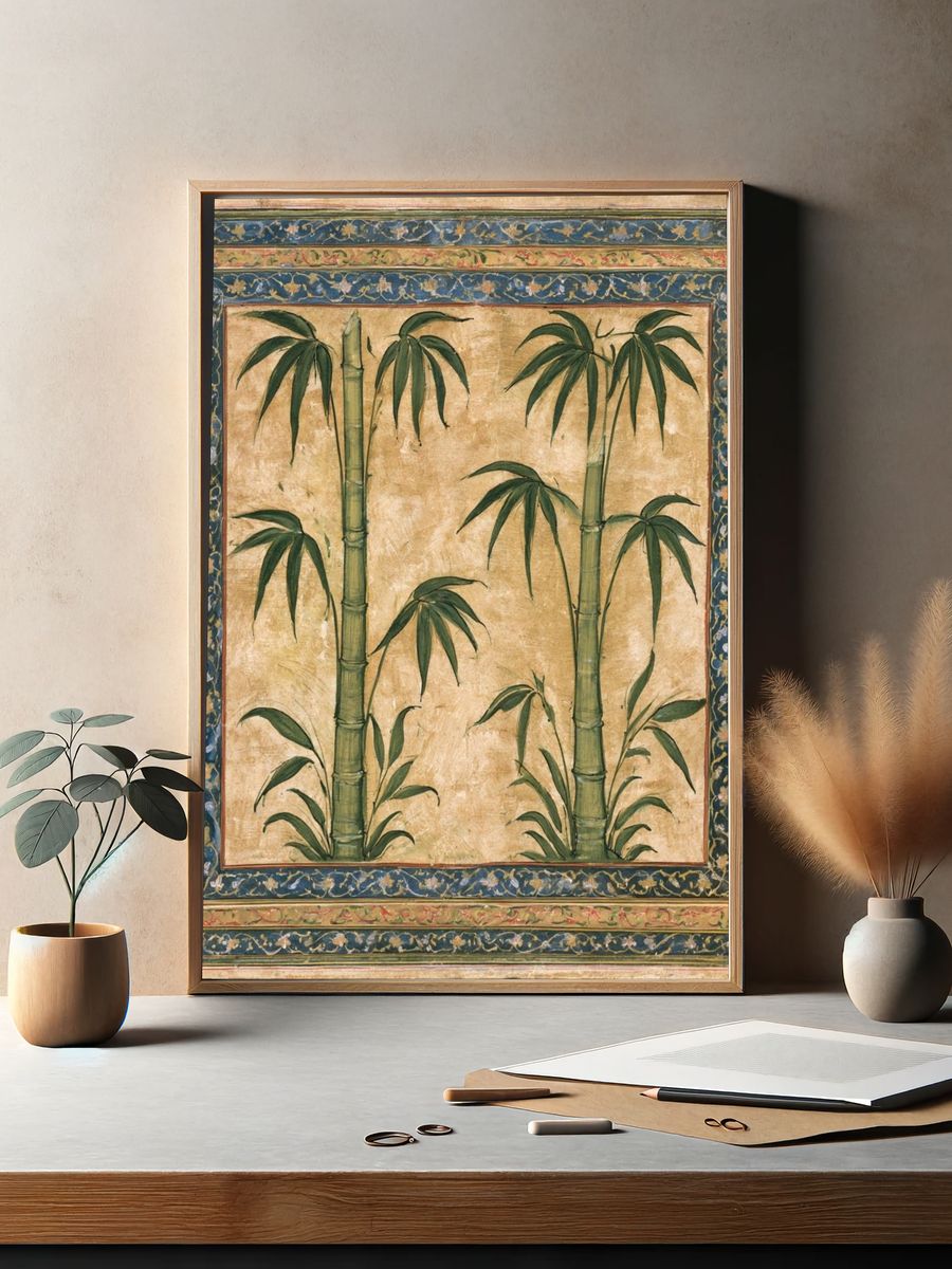 Bamboo Botanical Print. — room view 2