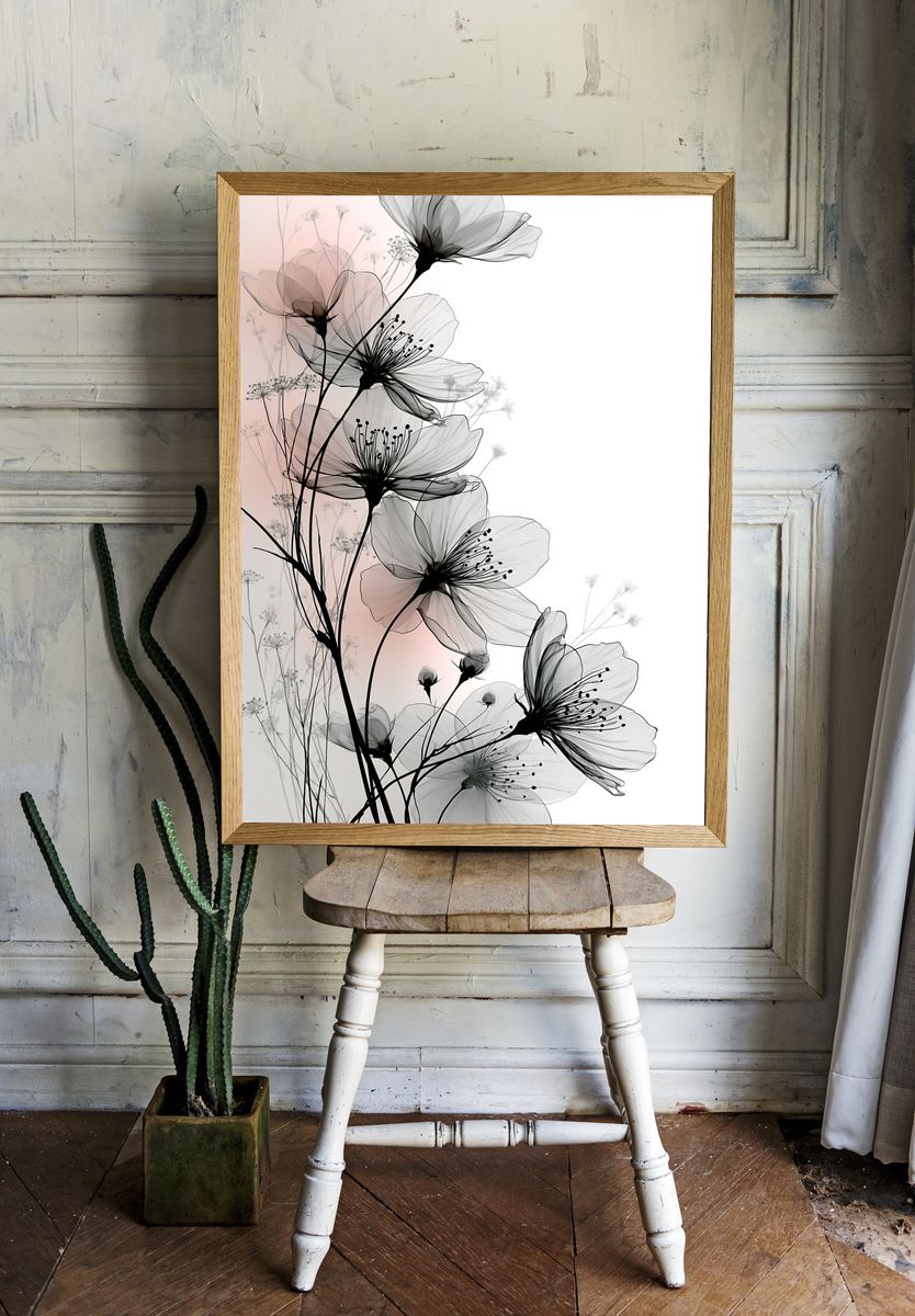 Delicate Blossom Botanical Print. — room view 1