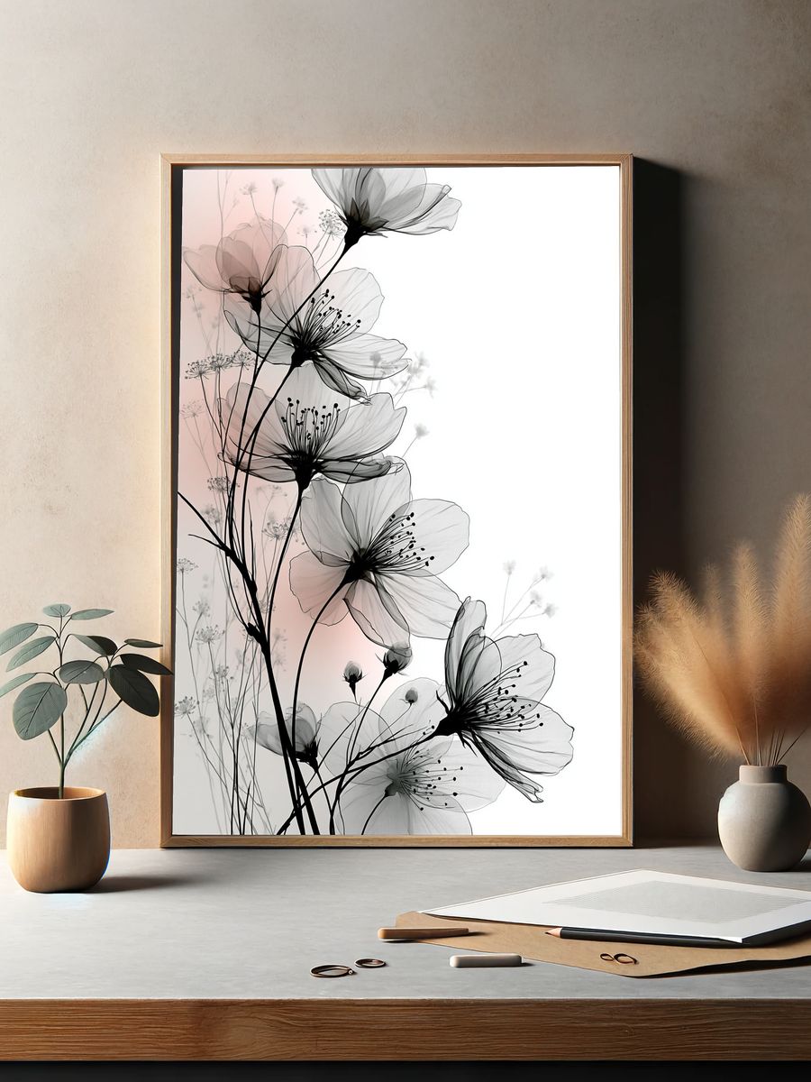 Delicate Blossom Botanical Print. — room view 2