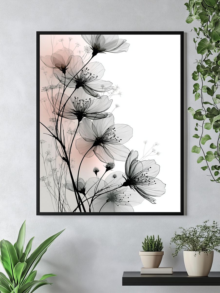 Delicate Blossom Botanical Print. — room view 4