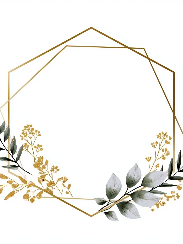 Golden Botanical Frame Poster. poster — botanical art