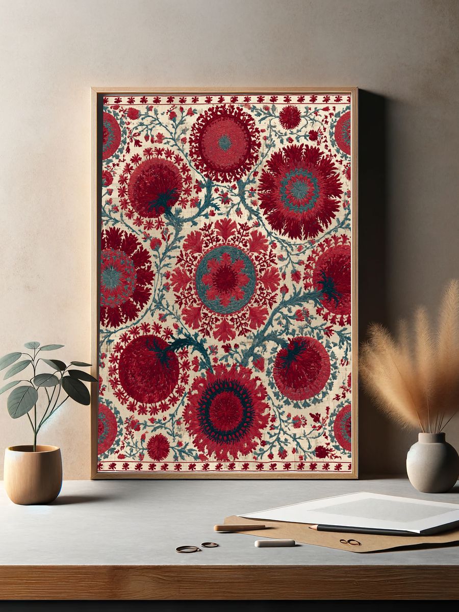 Floral Medallion Tapestry Print. — room view 2
