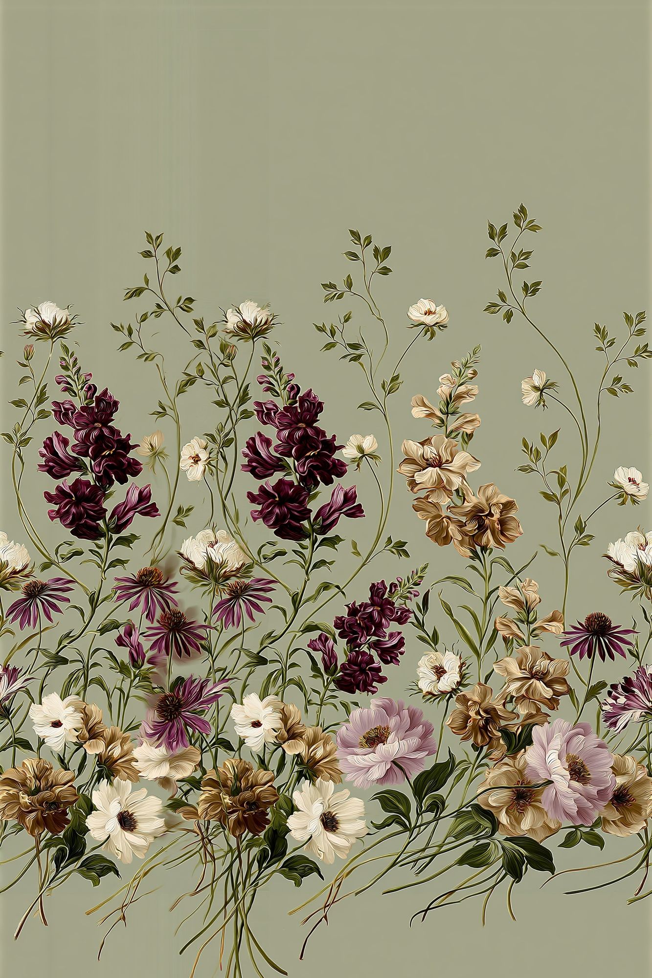 Botanical Meadow Floral Print. poster — botanical art
