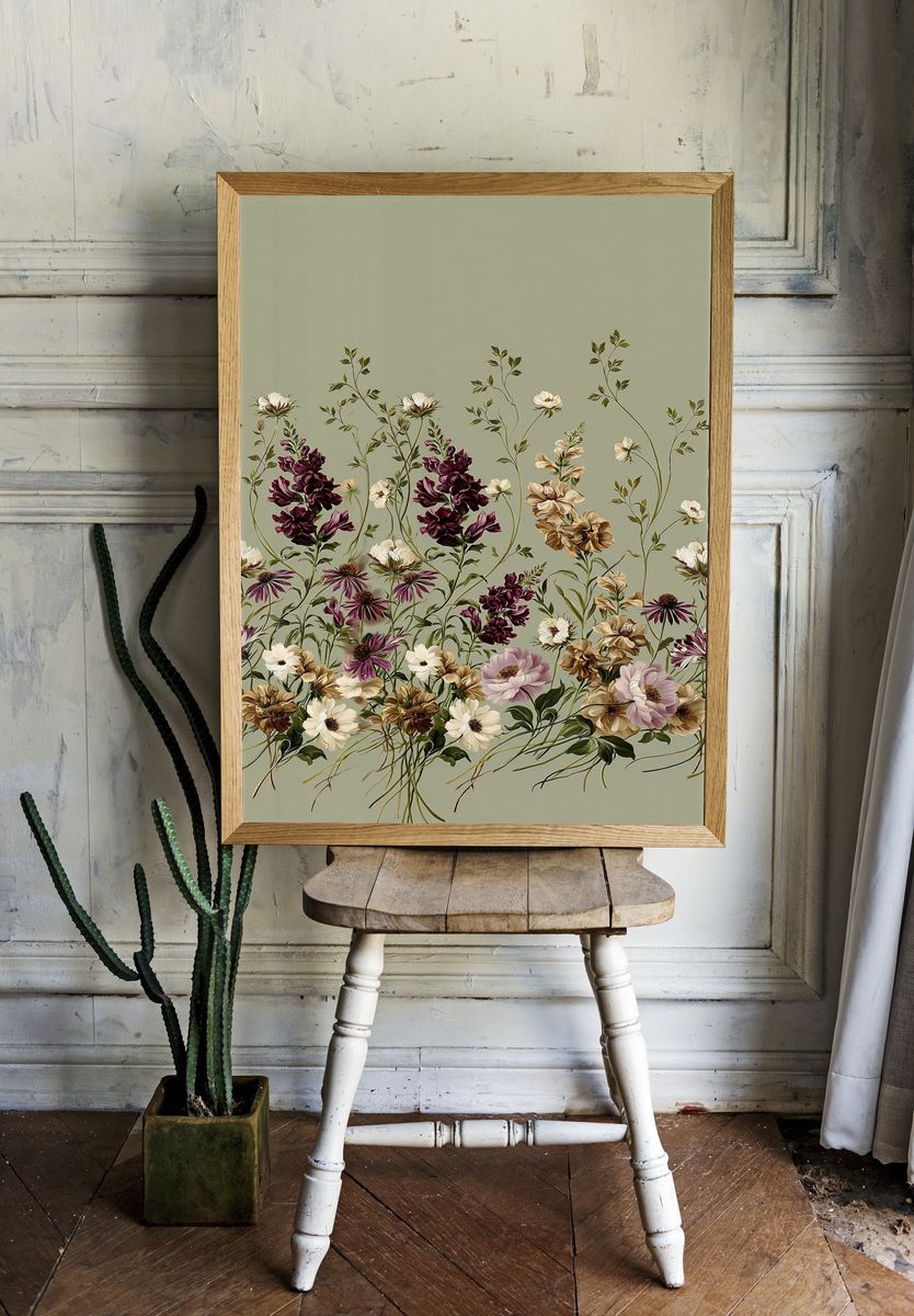 Botanical Meadow Floral Print. — room view 1