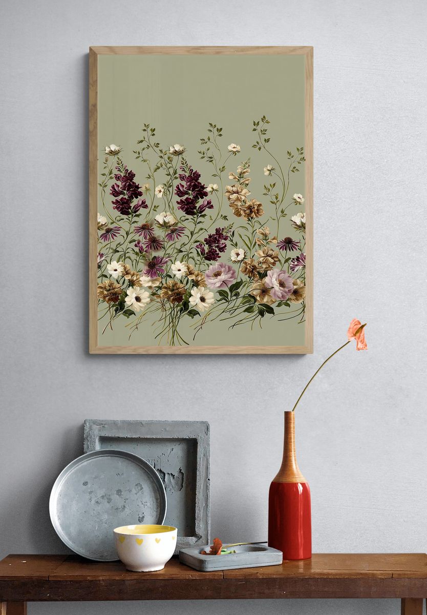Botanical Meadow Floral Print. — room view 3