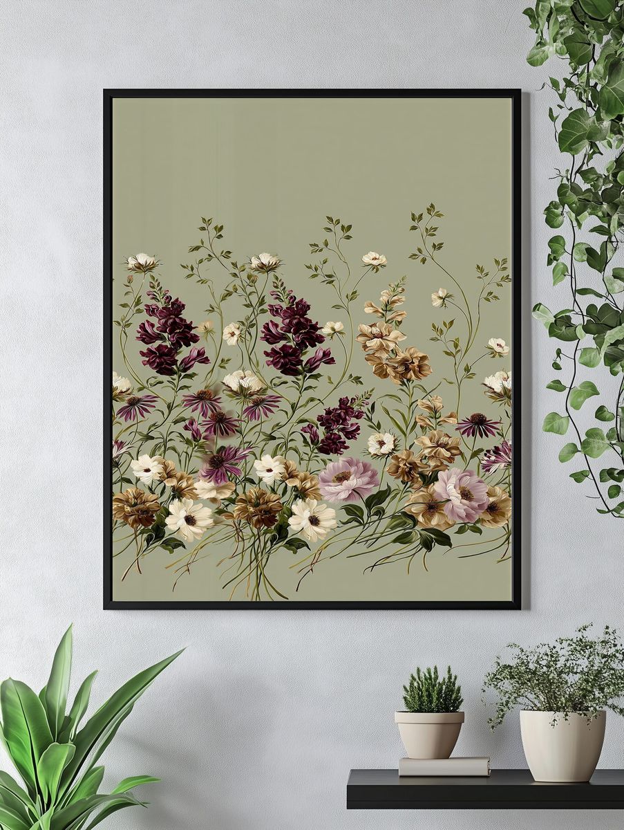 Botanical Meadow Floral Print. — room view 4