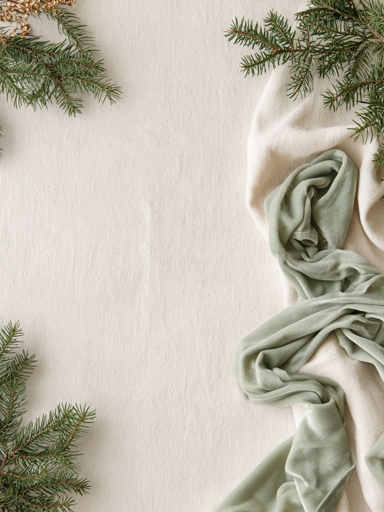 Winter Evergreen Still Life Print. poster — botanical art