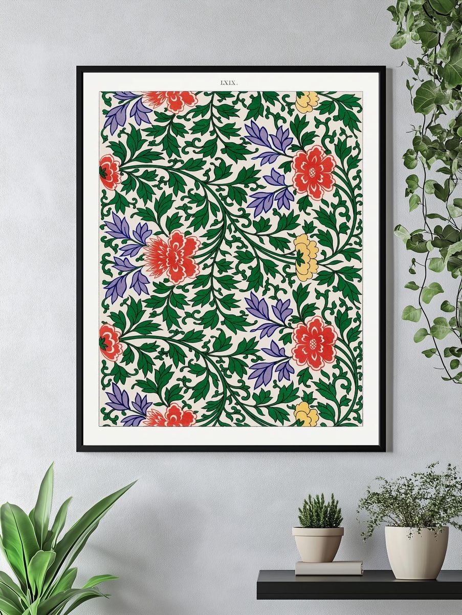 Chinese botanical illustration, Examples Chinese. — room view 4