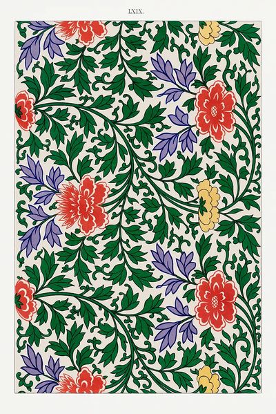 Chinese botanical illustration, Examples Chinese. poster print