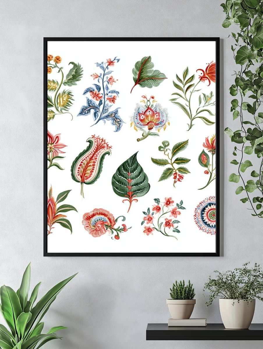 Botanical Watercolor Study Poster. — room view 4