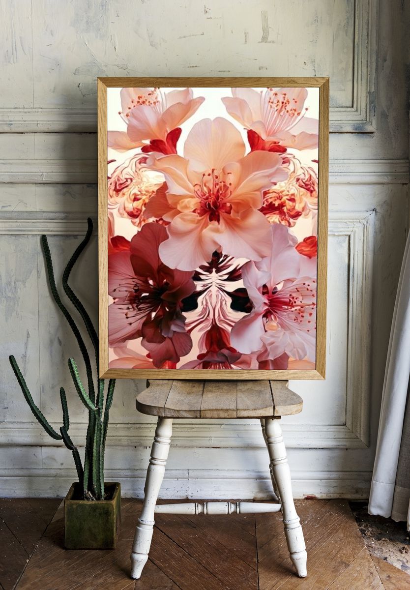 Blush Floral Bloom Print. — room view 1