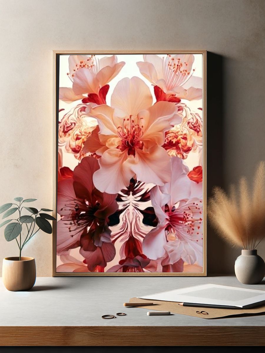 Blush Floral Bloom Print. — room view 2