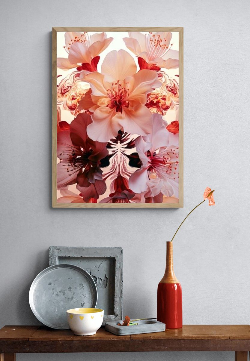 Blush Floral Bloom Print. — room view 3