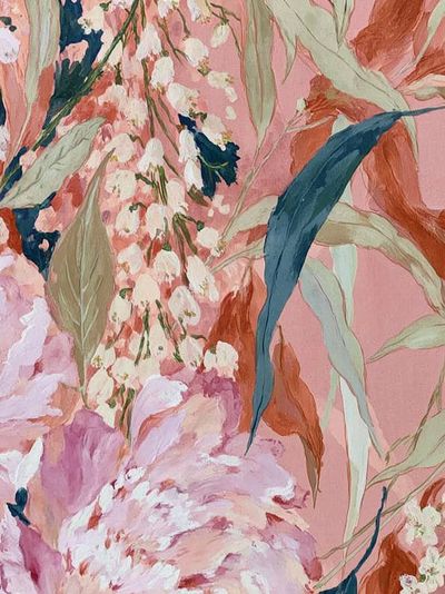 Pink Floral Botanical Poster. poster