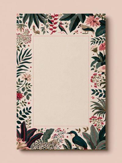Tropical Botanical Frame Poster. poster