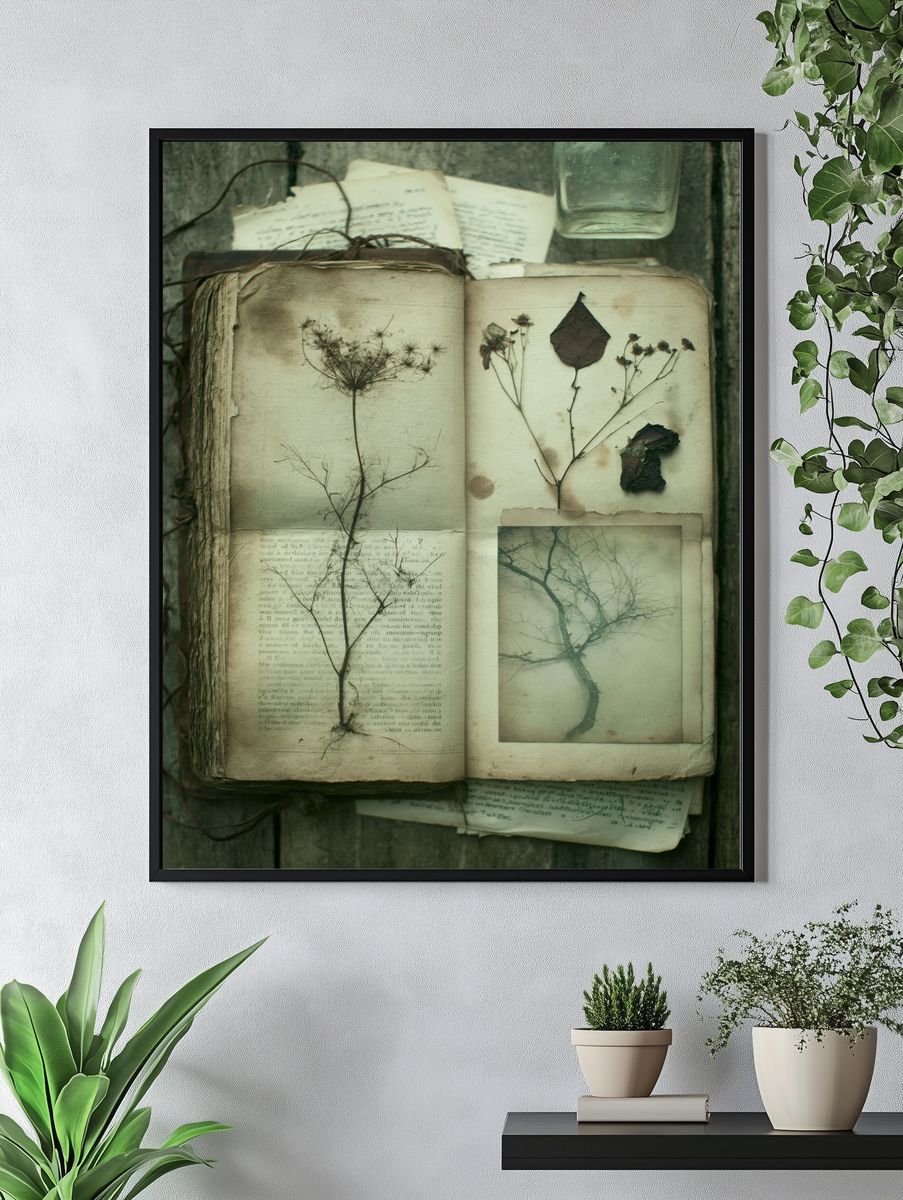 Pressed Botanical Journal Poster. — room view 4