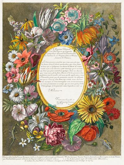 Frontipiece Title Page Plusiers Guirlandes.