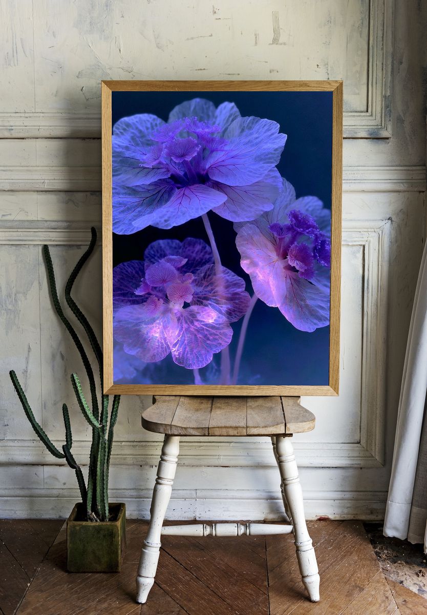Dreamy Lotus Bloom Abstract Print. — room view 1