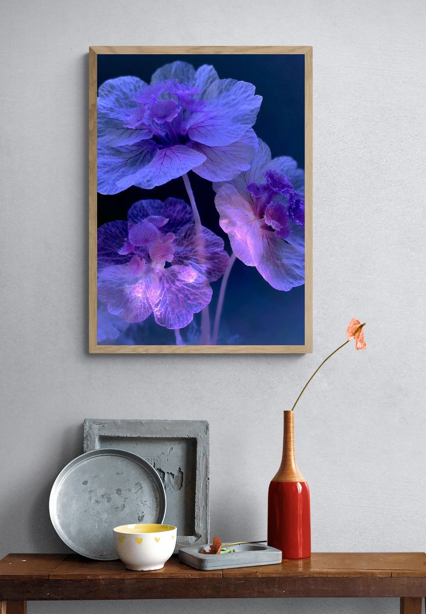 Dreamy Lotus Bloom Abstract Print. — room view 3