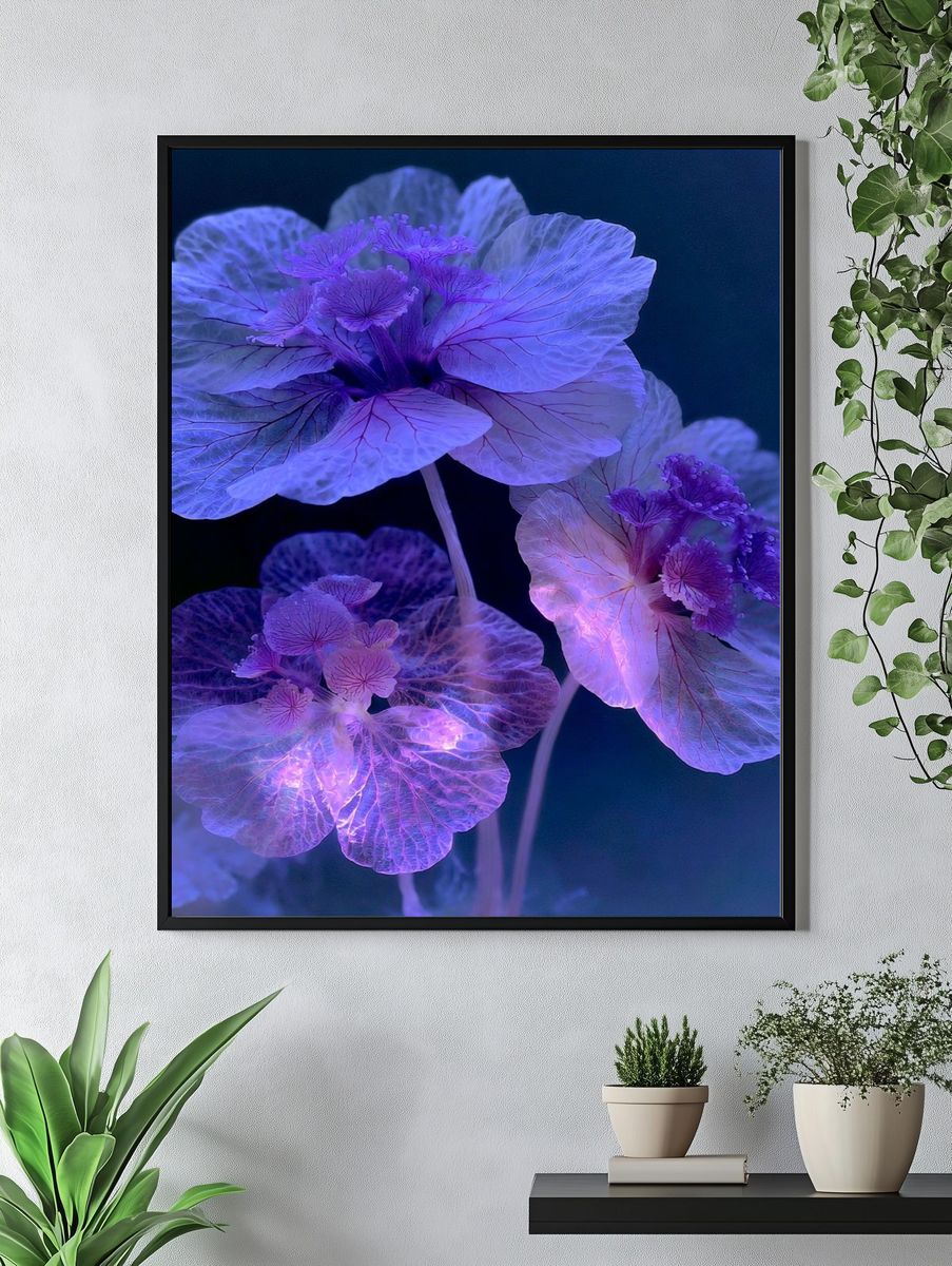 Dreamy Lotus Bloom Abstract Print. — room view 4