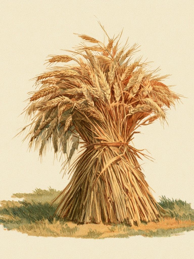 Wheat Sheaf Botanical Print. poster detail