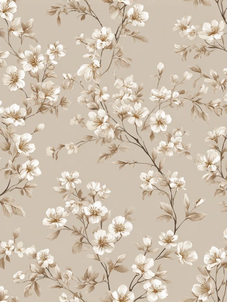 Blush Cherry Blossom Botanical Print. poster detail