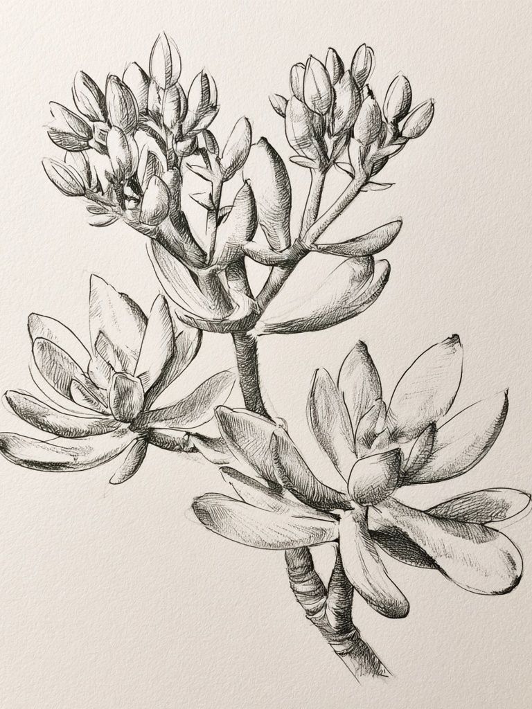 Succulent Botanical Sketch Poster. poster — botanical art