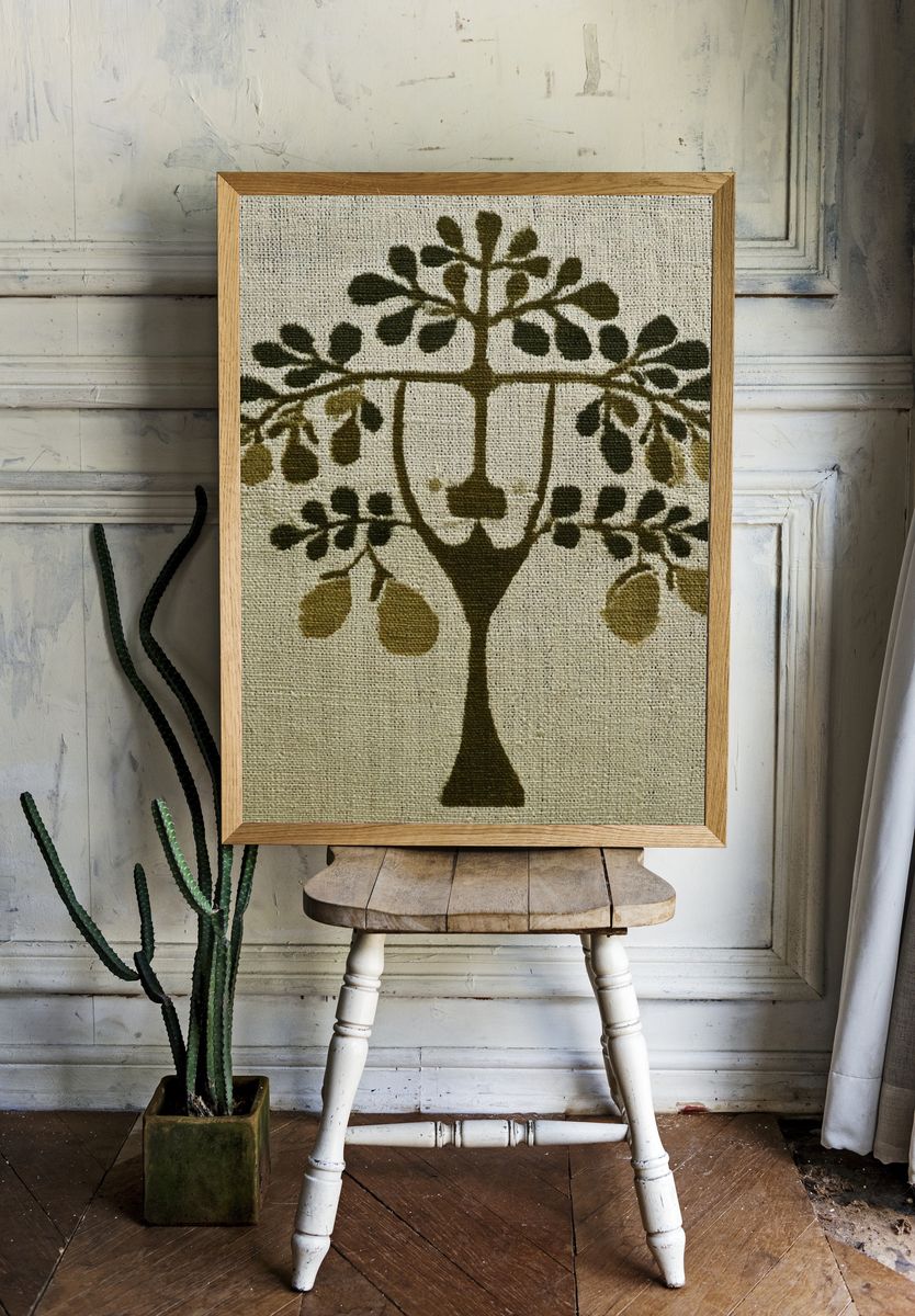 Olive Tree Botanical Print. room preview