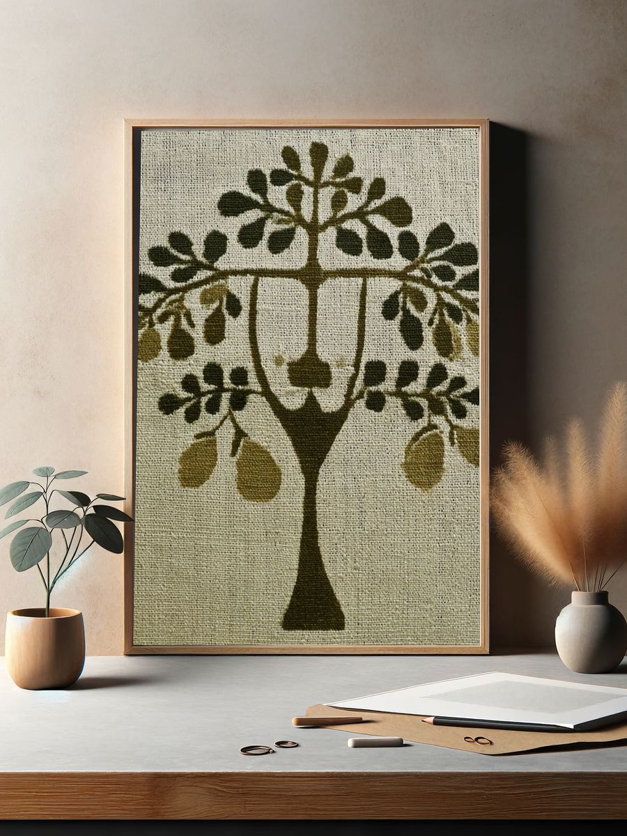 Olive Tree Botanical Print. — room view 2
