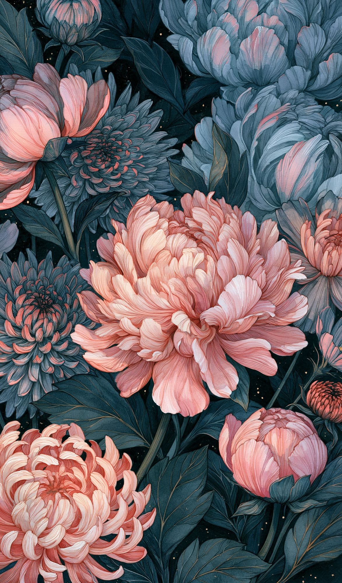 Peony Bloom Botanical Print. poster detail