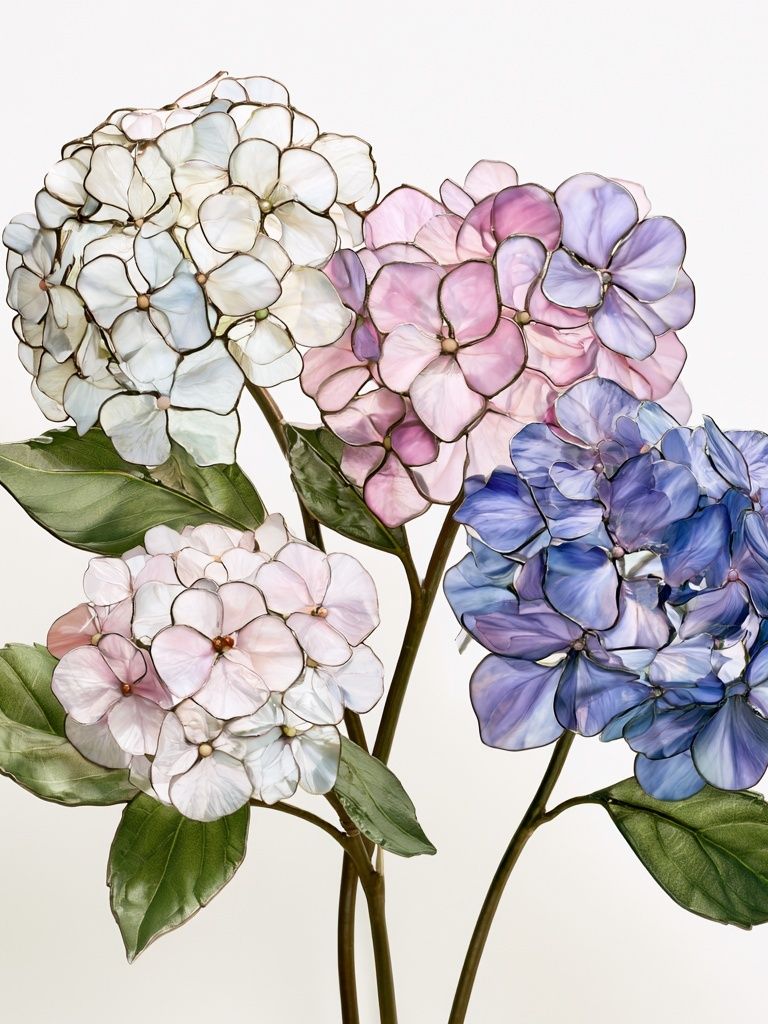 Hydrangea Blooms Botanical Print. poster detail