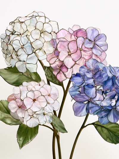 Hydrangea Blooms Botanical Print.