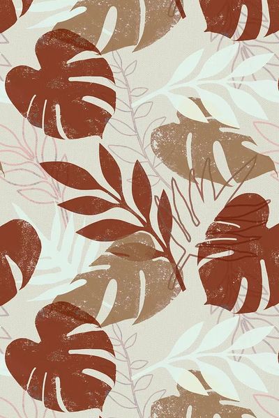 Earthy tropical pattern iPhone wallpaper. poster