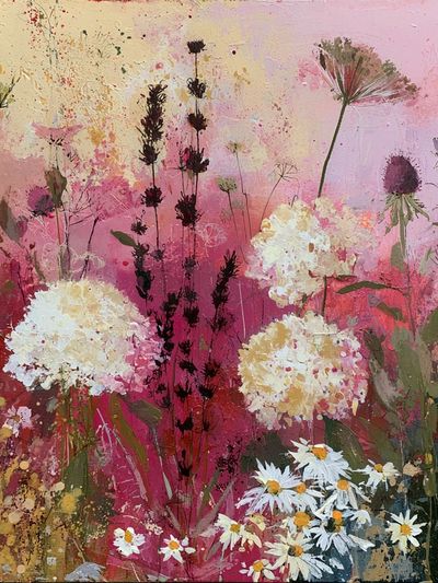 Wildflower Meadow Illustration Poster.