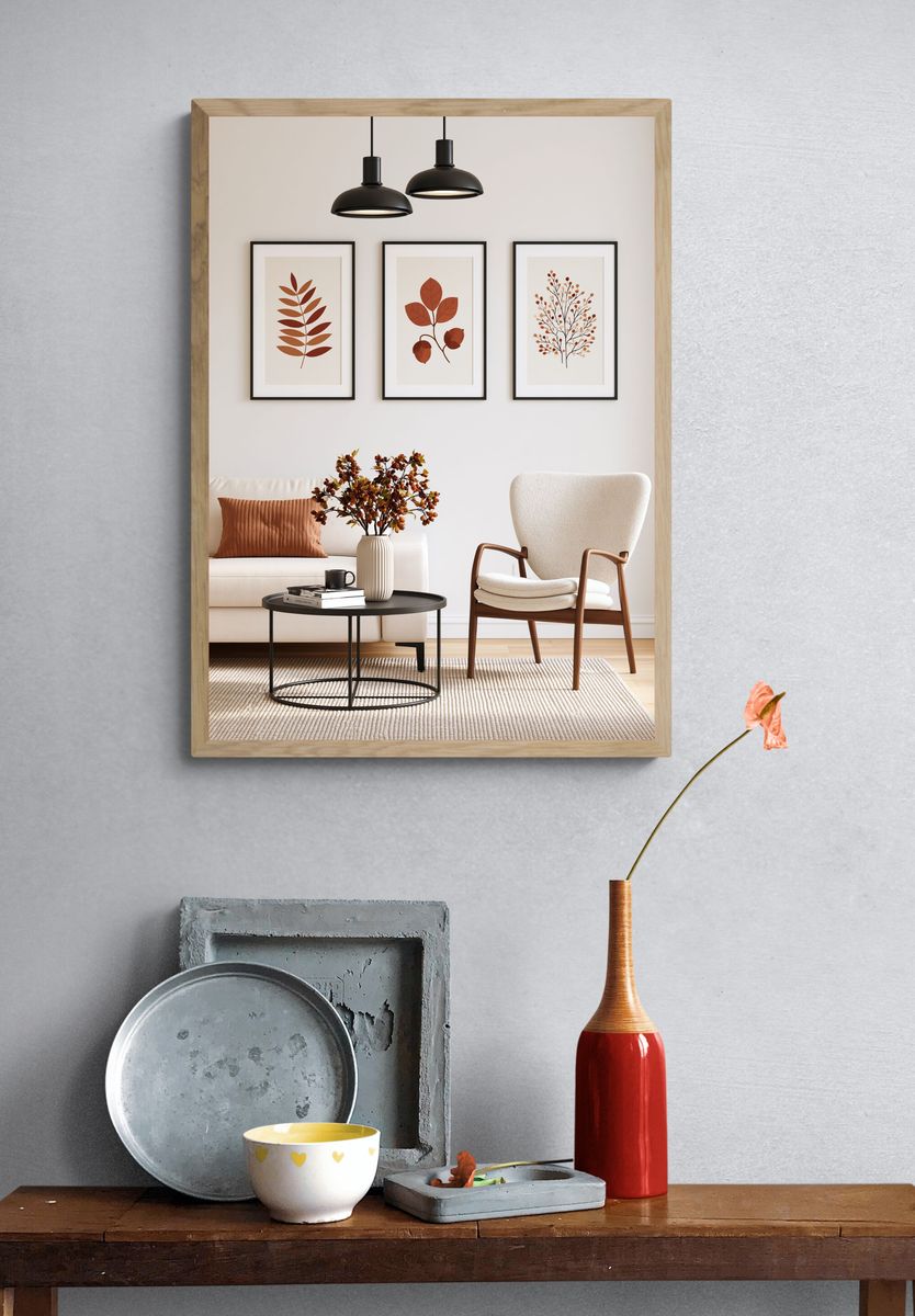 Autumn Botanical Leaves Poster. — room view 3