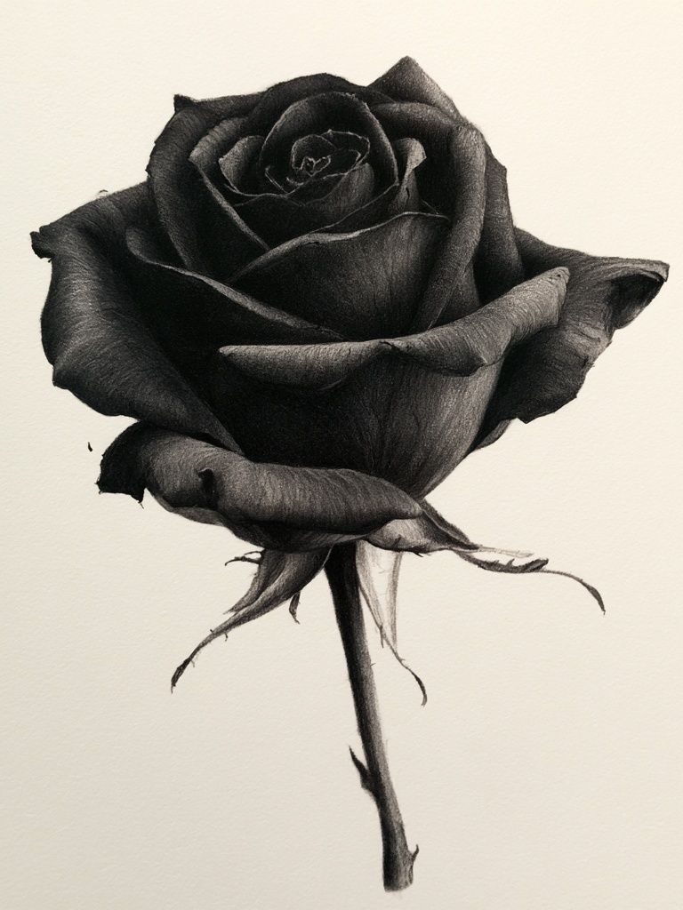 Black Rose Botanical Print. poster — botanical art