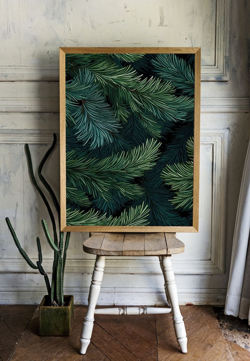 Pine Branches — Botanical Print room preview