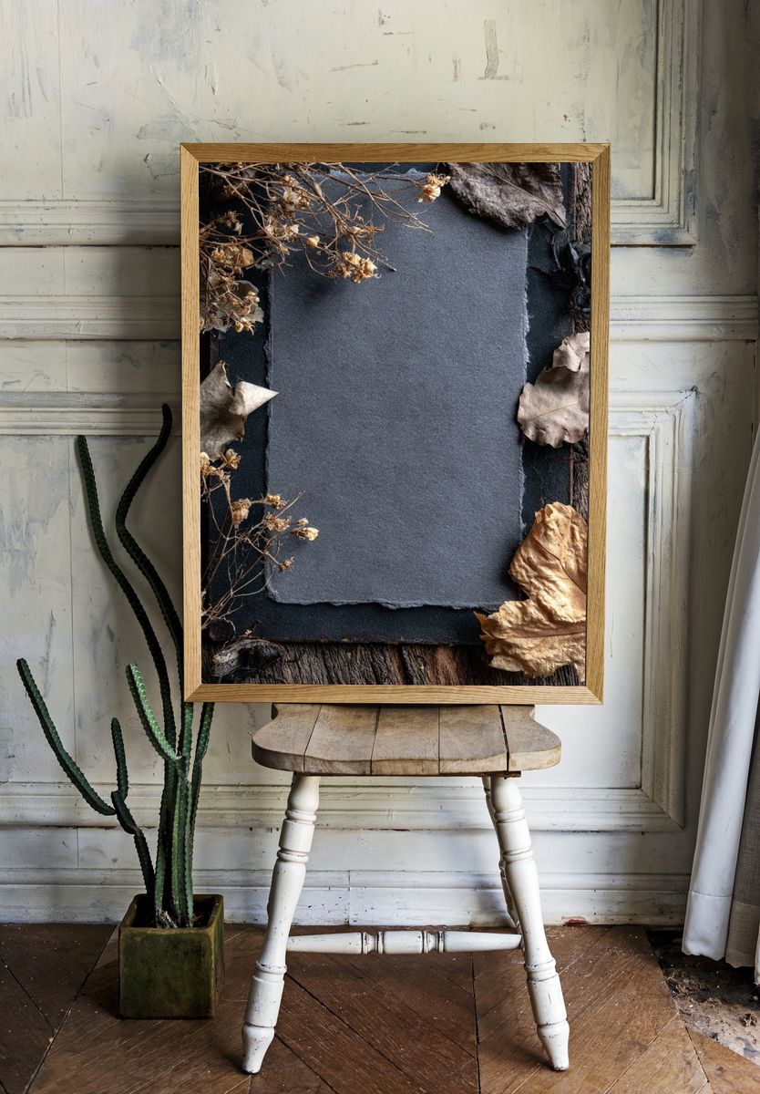 Autumn Botanical Still Life Poster. — room view 1